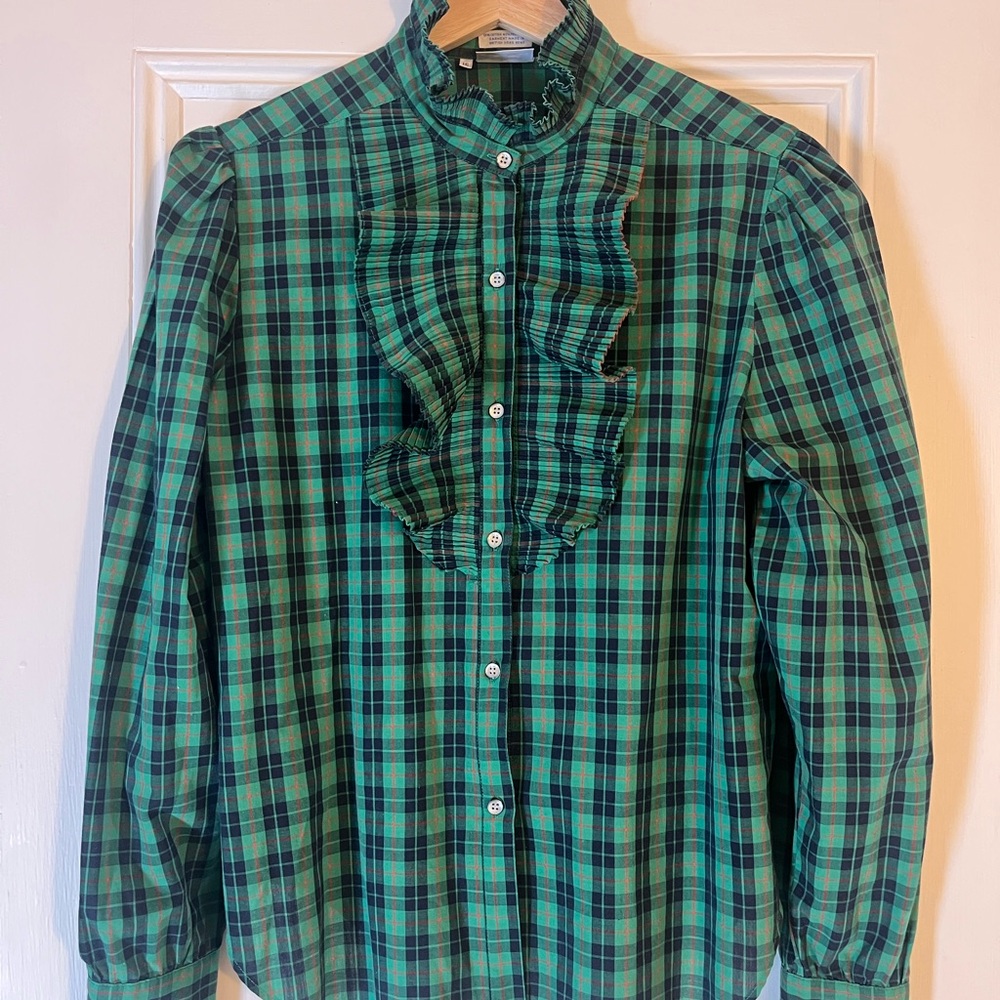 Rare vintage Levi's Green Plaid Blouse